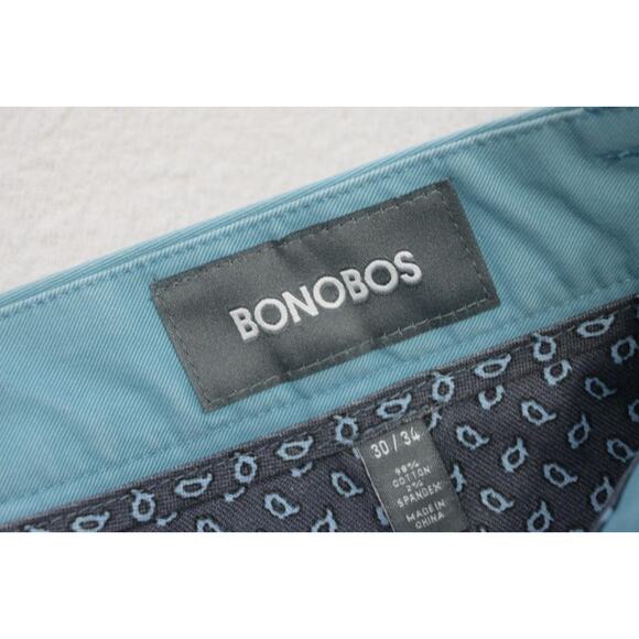 Bonobos Performance Chino Pants Tailored Blue Flat Mens Size 30 x 34 - Picture 5 of 7
